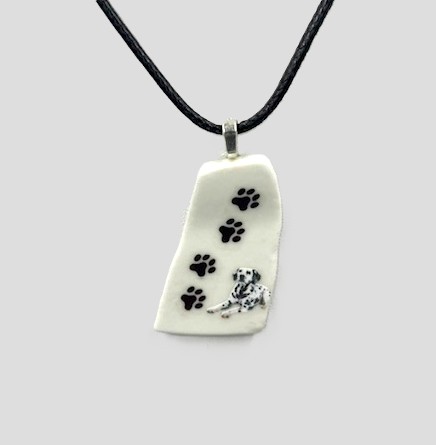 Dalmation Footprint Necklace