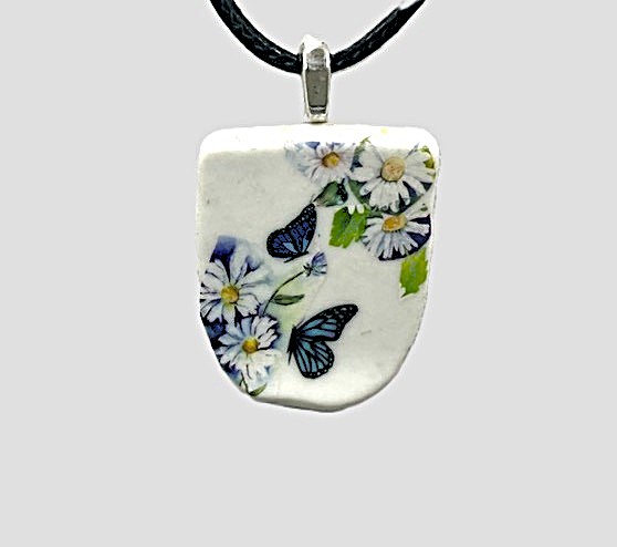 Pretty Blue Butterfly Necklace