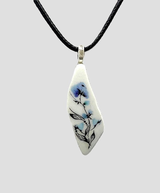 Little Bluish Purple Flower Necklace