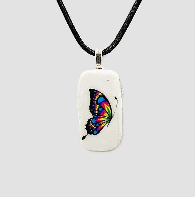 Beautiful Colorful Butterfly Necklace