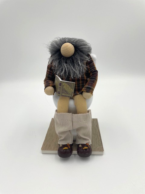 Brown Flannel Man Potty Gnome