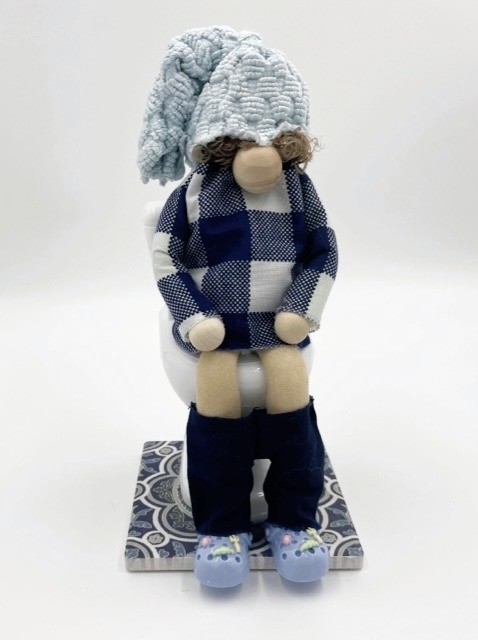 Lady in Blue Potty Gnome
