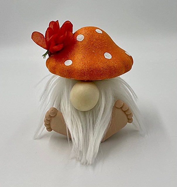 Fall with Feet Mushroom Gnome