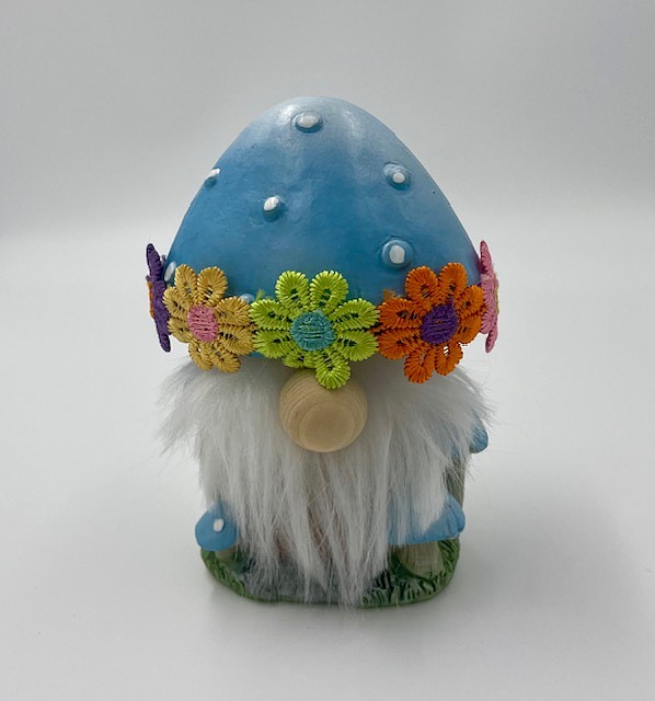 (SOLD) Skyblue Mushroom Gnome