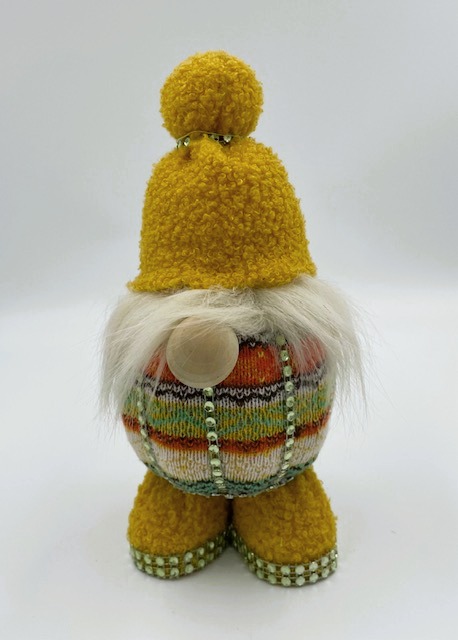 Yellow Standing Pumpkin Gnome