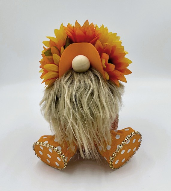 Flower Hat Pumpkin Gnome