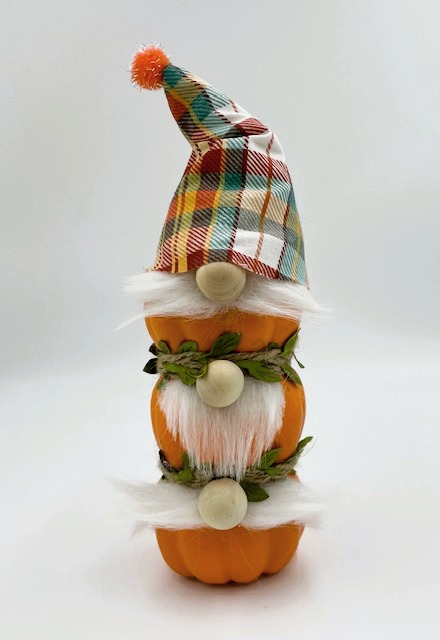 (SOLD) Triple Little Pumpkin Stack Gnoomes