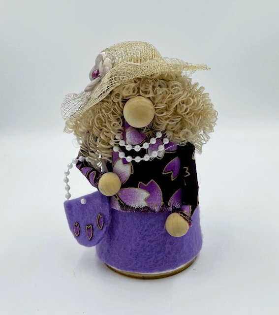 Pretty in Purple Lady Gnome