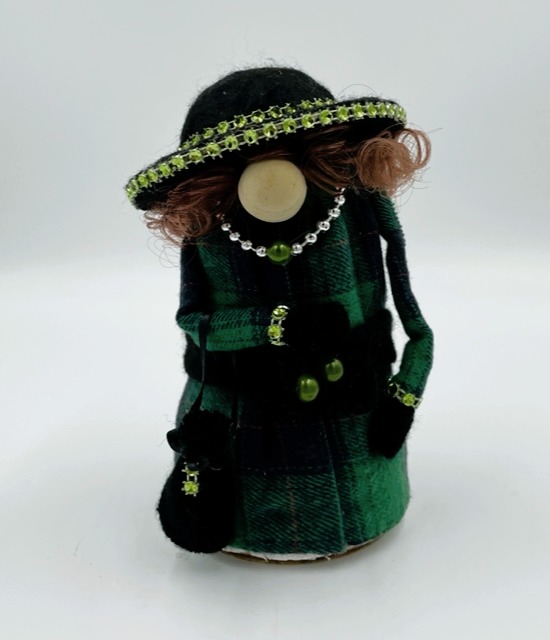 Green Flannel Lady gnome