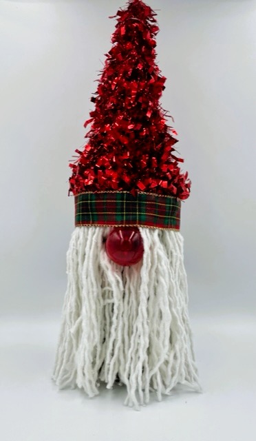 Santa Covered Bottle with Light Up Nose Gnome