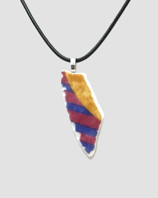 Gold, Blue, Mauve Necklace