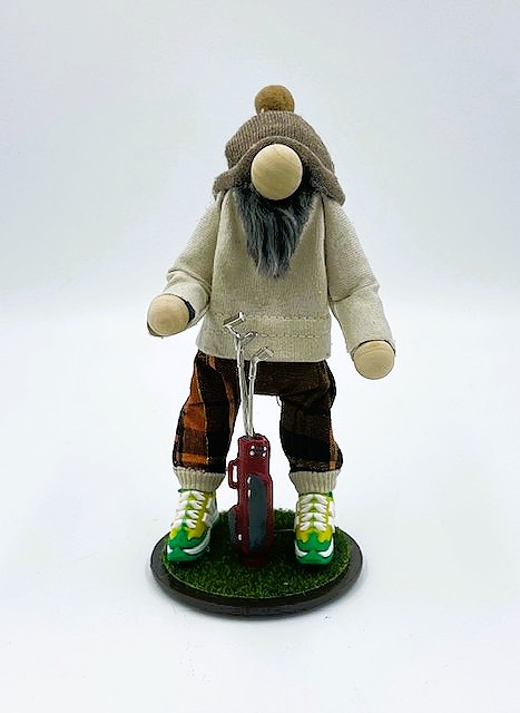 Elderly Golfer Gnome