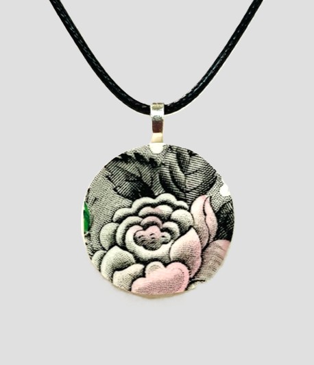 Pink and Gray Mixed Flower Necklace