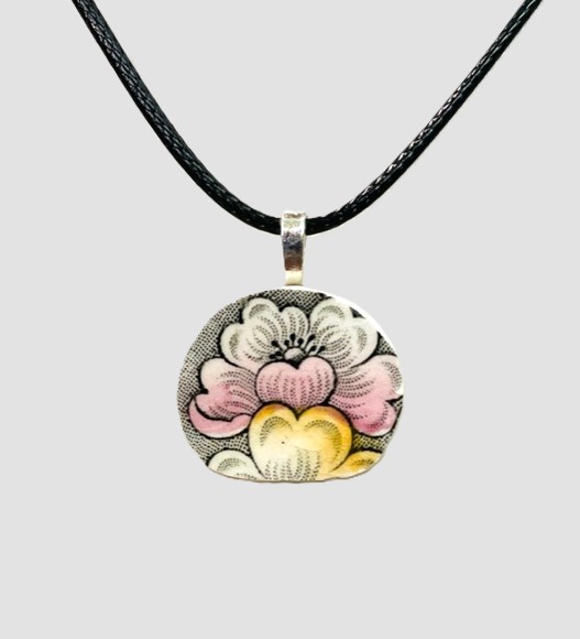 Pink and Yellow Flower Necklace