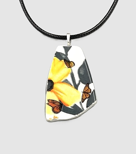 Yellow Flower w/Monarch Butterflies