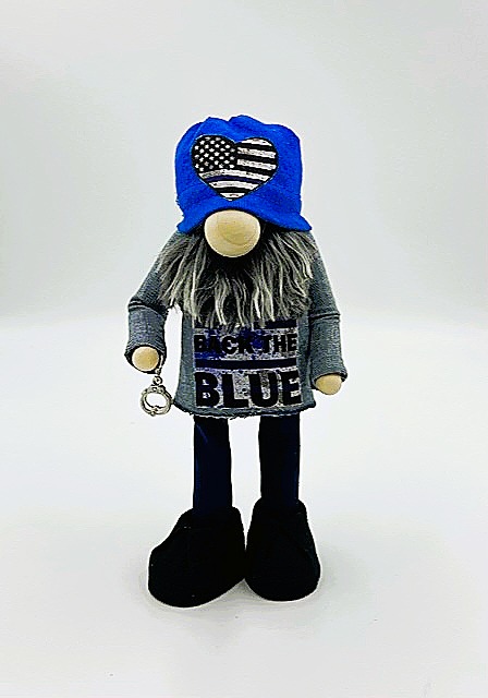 Back the Blue Police Gnome