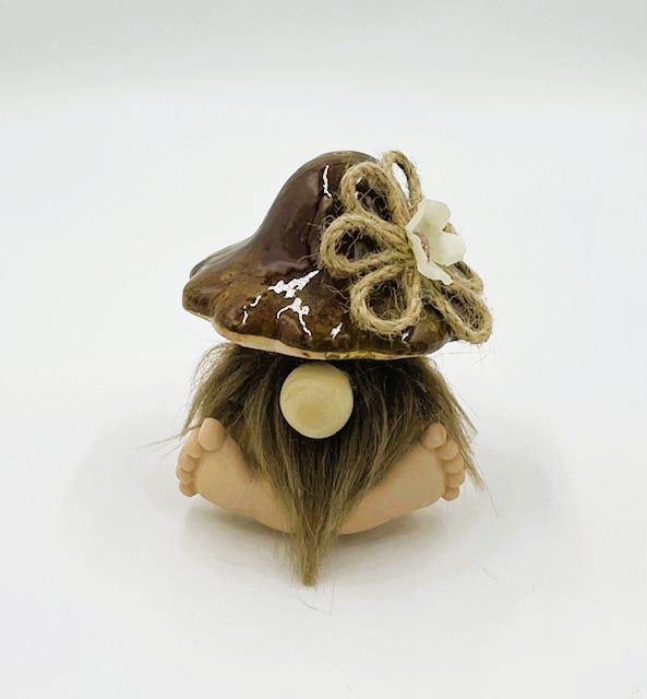 Brown Earthy Mushroom Gnome