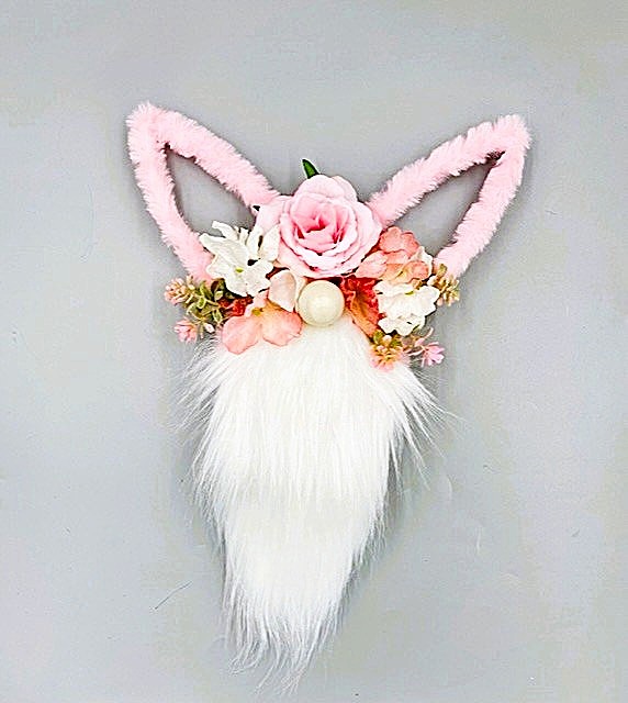 Pink Hanging Bunny Gnome
