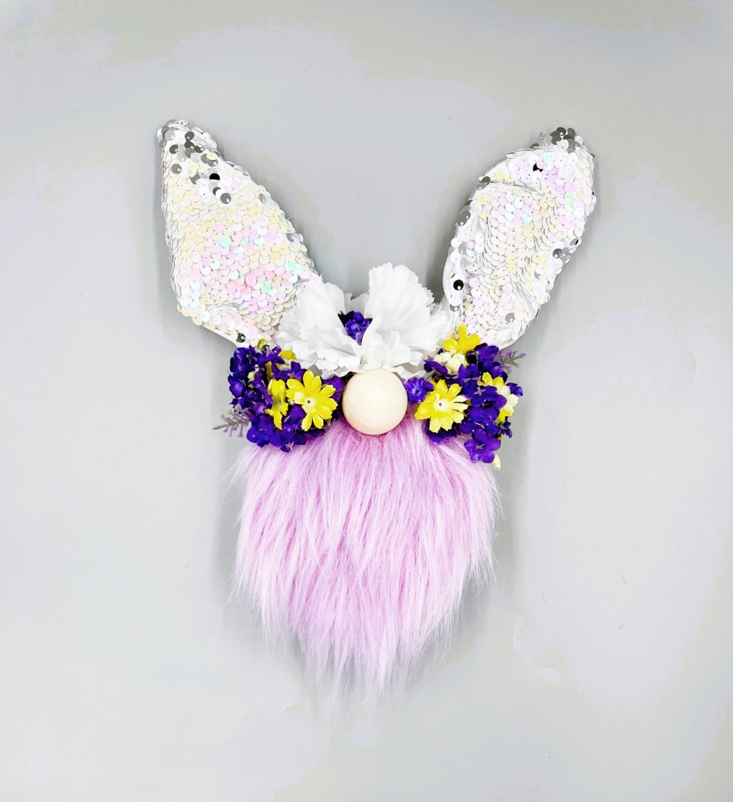 Purple Hanging Bunny Gnome