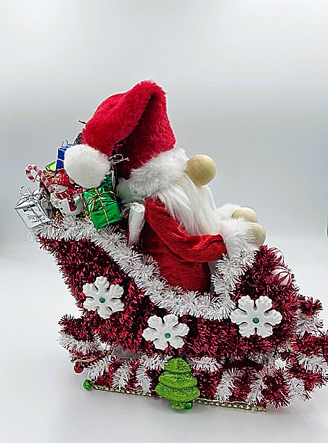 Santa Sleigh Gnome with Gifts