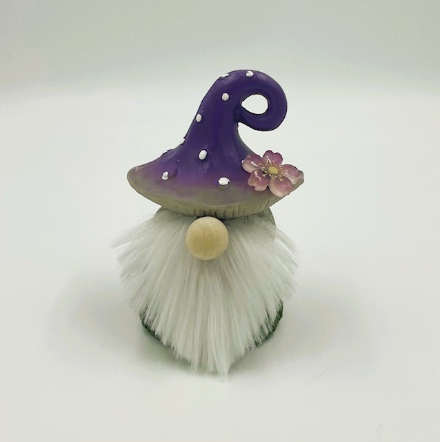 Swirly Purple Mushroom Gnome